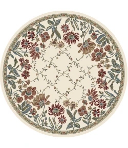 Dynamic Rugs ANCIENT GARDEN Ivory 57084 7ft. 10in. Round Rug