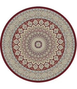 Dynamic Rugs ANCIENT GARDEN Red 57090 7ft. 10in. Round Rug
