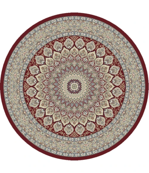 Dynamic Rugs ANCIENT GARDEN Red 57090 5ft. 3in. Round Rug