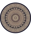 Dynamic Rugs ANCIENT GARDEN Navy 57090 7ft. 10in. Round Rug