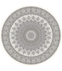 Dynamic Rugs ANCIENT GARDEN Cream/Grey 57090 7ft. 10in. Round Rug