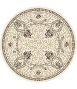Dynamic Rugs ANCIENT GARDEN Ivory 57091 7ft. 10in. Round Rug
