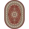 Dynamic Rugs ANCIENT GARDEN Red/Ivory 57119 2ft. 7in. x 4ft. 7in. Oval Rug