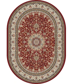 Dynamic Rugs ANCIENT GARDEN Red/Ivory 57119 6ft. 7in. x 9ft. 6in. Oval Rug