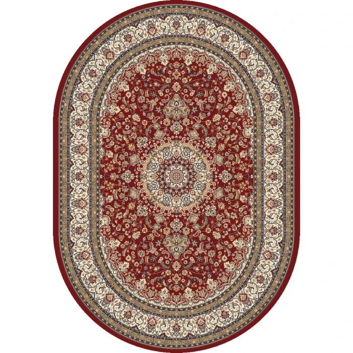 Dynamic Rugs ANCIENT GARDEN Red/Ivory 57119 2ft. 7in. x 4ft. 7in. Oval Rug