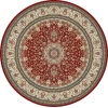 Dynamic Rugs ANCIENT GARDEN Red/Ivory 57119 5ft. 3in. Round Rug