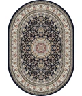 Dynamic Rugs ANCIENT GARDEN Blue/Ivory 57119 2ft. 7in. x 4ft. 7in. Oval Rug