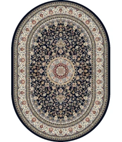 Dynamic Rugs ANCIENT GARDEN Blue/Ivory 57119 2ft. 7in. x 4ft. 7in. Oval Rug