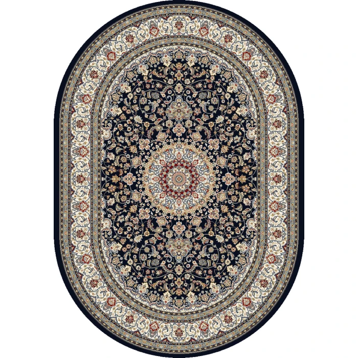 Dynamic Rugs ANCIENT GARDEN Blue/Ivory 57119 2ft. 7in. x 4ft. 7in. Oval Rug