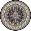 Dynamic Rugs ANCIENT GARDEN Blue/Ivory 57119 5ft. 3in. Round Rug