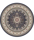 Dynamic Rugs ANCIENT GARDEN Blue/Ivory 57119 5ft. 3in. Round Rug