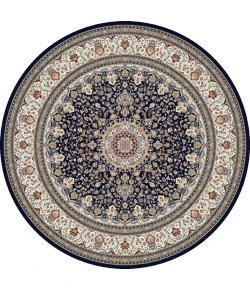 Dynamic Rugs ANCIENT GARDEN Blue/Ivory 57119 7ft. 10in. Round Rug