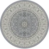 Dynamic Rugs ANCIENT GARDEN Steel Blue/Cream 57119 5ft. 3in. Round Rug