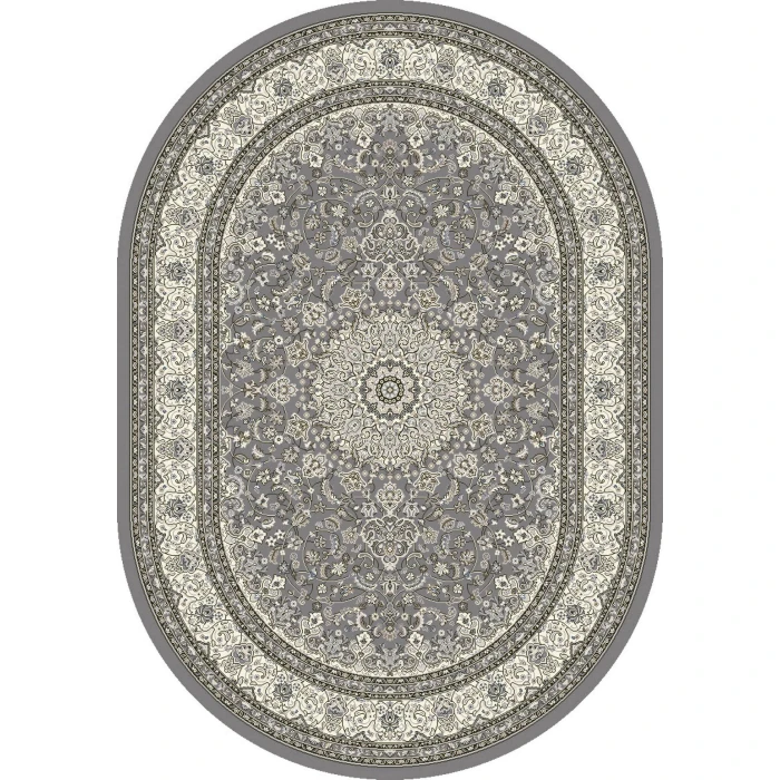 Dynamic Rugs ANCIENT GARDEN Grey/Cream 57119 2ft. 7in. x 4ft. 7in. Oval Rug