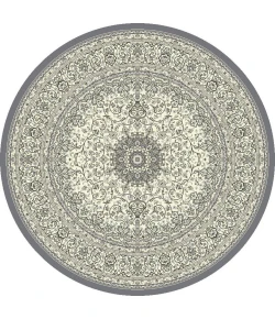 Dynamic Rugs ANCIENT GARDEN Grey/Cream 57119 7ft. 10in. Round Rug