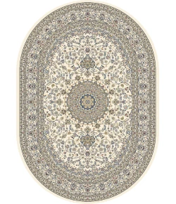 Dynamic Rugs ANCIENT GARDEN Ivory 57119 6ft. 7in. x 9ft. 6in. Oval Rug