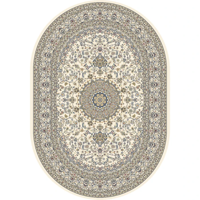 Dynamic Rugs ANCIENT GARDEN Ivory 57119 2ft. 7in. x 4ft. 7in. Oval Rug