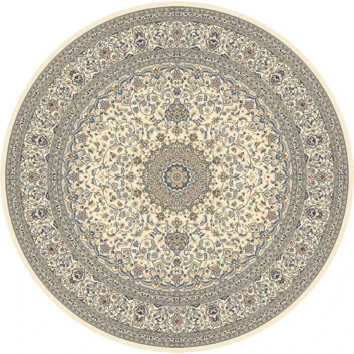 Dynamic Rugs ANCIENT GARDEN Ivory 57119 5ft. 3in. Round Rug