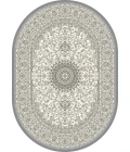 Dynamic Rugs ANCIENT GARDEN Cream/Grey 57119 2ft. 7in. x 4ft. 7in. Oval Rug