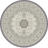 Dynamic Rugs ANCIENT GARDEN Cream/Grey 57119 5ft. 3in. Round Rug