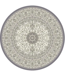 Dynamic Rugs ANCIENT GARDEN Cream/Grey 57119 7ft. 10in. Round Rug