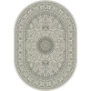 Dynamic Rugs ANCIENT GARDEN Soft Grey/Cream 57119 2ft. 7in. x 4ft. 7in. Oval Rug