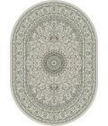 Dynamic Rugs ANCIENT GARDEN Soft Grey/Cream 57119 2ft. 7in. x 4ft. 7in. Oval Rug