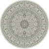 Dynamic Rugs ANCIENT GARDEN Soft Grey/Cream 57119 5ft. 3in. Round Rug
