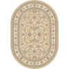 Dynamic Rugs ANCIENT GARDEN Light Gold/Ivory 57120 2ft. 7in. x 4ft. 7in. Oval Rug