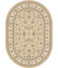 Dynamic Rugs ANCIENT GARDEN Light Gold/Ivory 57120 2ft. 7in. x 4ft. 7in. Oval Rug