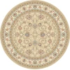 Dynamic Rugs ANCIENT GARDEN Light Gold/Ivory 57120 5ft. 3in. Round Rug