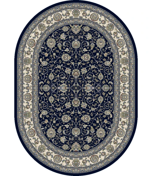 Dynamic Rugs ANCIENT GARDEN Navy 57120 2ft. 7in. x 4ft. 7in. Oval Rug