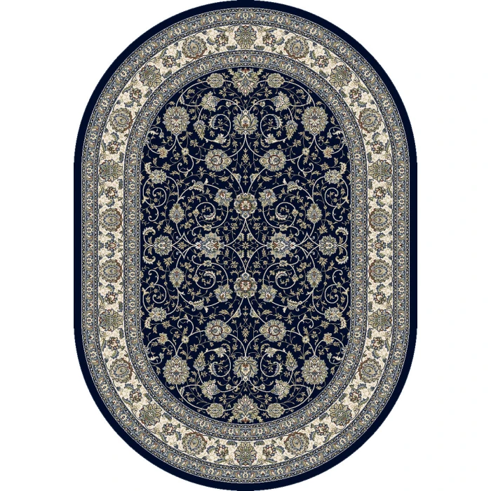 Dynamic Rugs ANCIENT GARDEN Navy 57120 2ft. 7in. x 4ft. 7in. Oval Rug