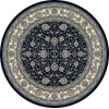 Dynamic Rugs ANCIENT GARDEN Navy 57120 5ft. 3in. Round Rug