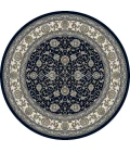 Dynamic Rugs ANCIENT GARDEN Navy 57120 5ft. 3in. Round Rug