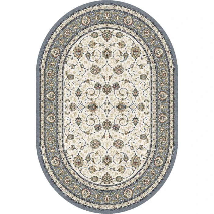 Dynamic Rugs ANCIENT GARDEN Beige/Light Blue 57120 2ft. 7in. x 4ft. 7in. Oval Rug