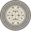 Dynamic Rugs ANCIENT GARDEN Beige/Light Blue 57120 5ft. 3in. Round Rug