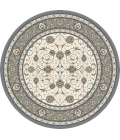 Dynamic Rugs ANCIENT GARDEN Beige/Light Blue 57120 5ft. 3in. Round Rug