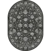 Dynamic Rugs ANCIENT GARDEN Charcoal/Silver 57126 6ft. 7in. x 9ft. 6in. Oval Rug