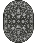 Dynamic Rugs ANCIENT GARDEN Charcoal/Silver 57126 6ft. 7in. x 9ft. 6in. Oval Rug