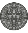 Dynamic Rugs ANCIENT GARDEN Charcoal/Silver 57126 5ft. 3in. Round Rug