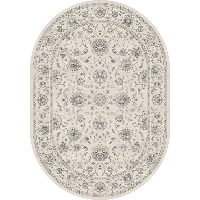 Dynamic Rugs ANCIENT GARDEN Cream 57126 6ft. 7in. x 9ft. 6in. Oval Rug