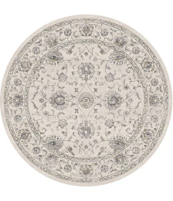 Dynamic Rugs ANCIENT GARDEN Cream/Grey 57126 7ft. 10in. Round Rug