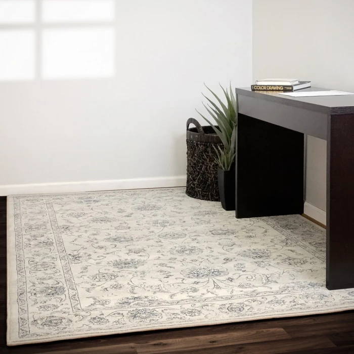 Dynamic Rugs ANCIENT GARDEN Cream 57126 2ft. 2in. x 7ft. 7in. Rect. Rug