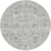 Dynamic Rugs ANCIENT GARDEN Silver/Grey 57126 5ft. 3in. Round Rug