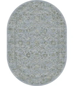 Dynamic Rugs ANCIENT GARDEN Steel Blue/Cream 57136 2ft. 7in. x 4ft. 7in. Oval Rug