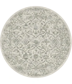 Dynamic Rugs ANCIENT GARDEN Cream/Grey 57136 7ft. 10in. Round Rug