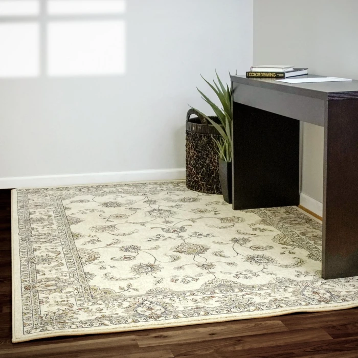 Dynamic Rugs ANCIENT GARDEN Ivory 57159 7ft. 10in. x 10ft. 10in. Rect. Rug