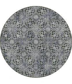 Dynamic Rugs ANCIENT GARDEN Steel Blue 57162 7ft. 10in. Round Rug
