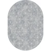 Dynamic Rugs ANCIENT GARDEN Light Blue 57162 5ft. 3in. x 7ft. 7in. Oval Rug